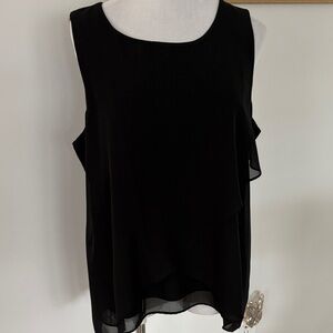 Chico's Black Layered Sleeveless Blouse